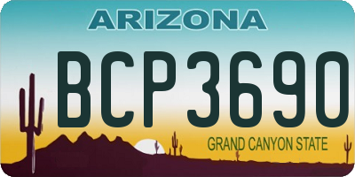 AZ license plate BCP3690