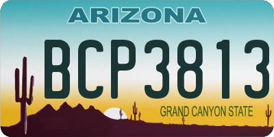 AZ license plate BCP3813