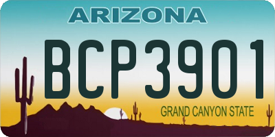 AZ license plate BCP3901