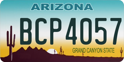 AZ license plate BCP4057