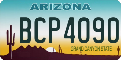 AZ license plate BCP4090