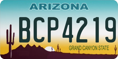 AZ license plate BCP4219
