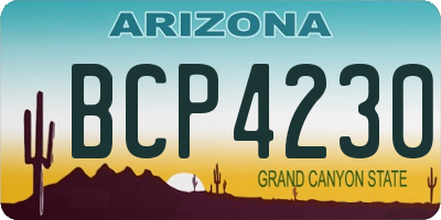 AZ license plate BCP4230