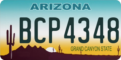 AZ license plate BCP4348