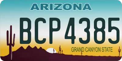 AZ license plate BCP4385