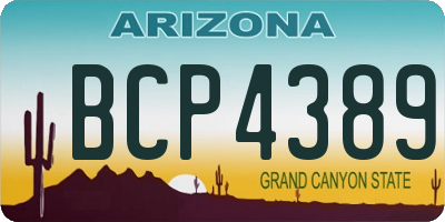 AZ license plate BCP4389