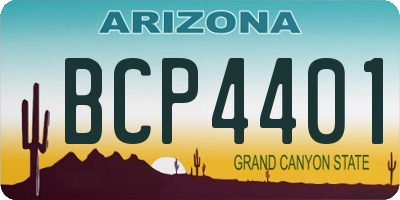 AZ license plate BCP4401