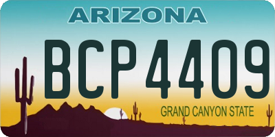 AZ license plate BCP4409