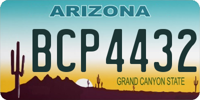 AZ license plate BCP4432