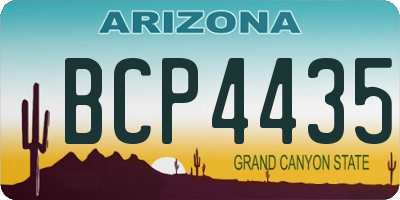 AZ license plate BCP4435