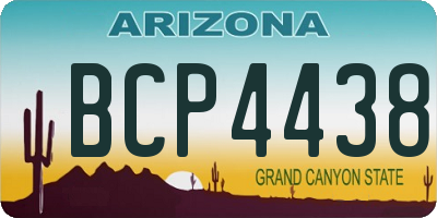 AZ license plate BCP4438