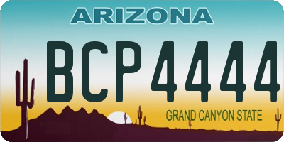 AZ license plate BCP4444