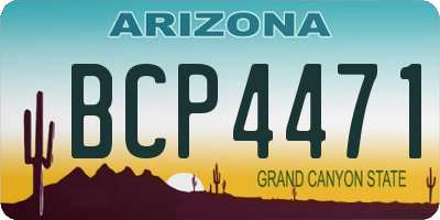 AZ license plate BCP4471