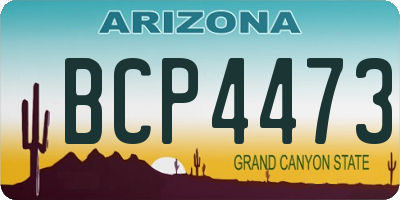 AZ license plate BCP4473