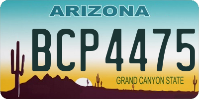 AZ license plate BCP4475