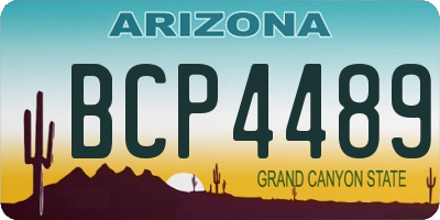 AZ license plate BCP4489