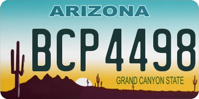 AZ license plate BCP4498