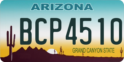 AZ license plate BCP4510