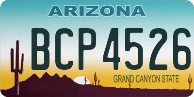 AZ license plate BCP4526