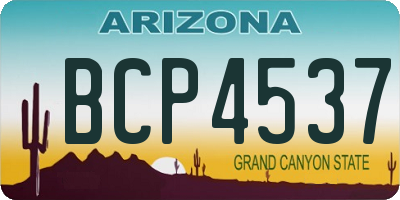 AZ license plate BCP4537