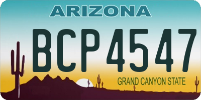 AZ license plate BCP4547