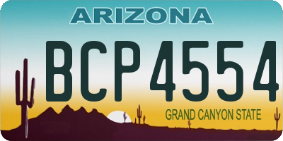 AZ license plate BCP4554