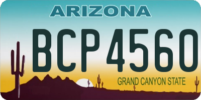 AZ license plate BCP4560