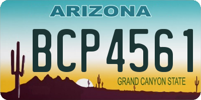 AZ license plate BCP4561