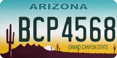 AZ license plate BCP4568