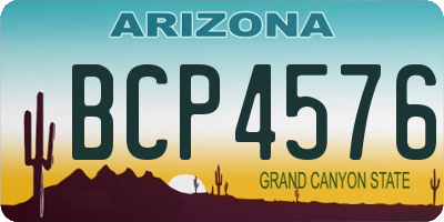 AZ license plate BCP4576