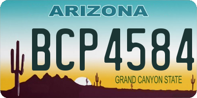 AZ license plate BCP4584