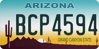 AZ license plate BCP4594