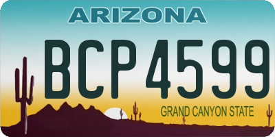 AZ license plate BCP4599