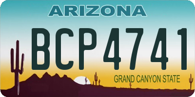 AZ license plate BCP4741