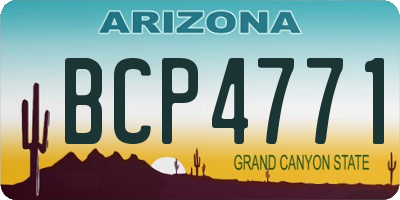 AZ license plate BCP4771