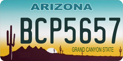 AZ license plate BCP5657
