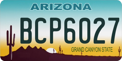 AZ license plate BCP6027