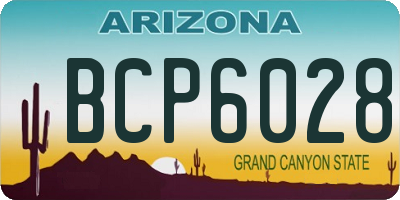 AZ license plate BCP6028