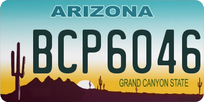 AZ license plate BCP6046