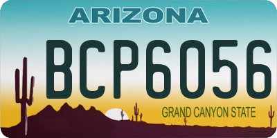 AZ license plate BCP6056