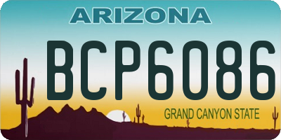 AZ license plate BCP6086