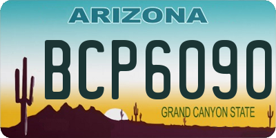 AZ license plate BCP6090