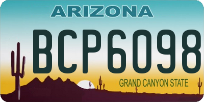 AZ license plate BCP6098