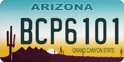 AZ license plate BCP6101