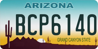 AZ license plate BCP6140