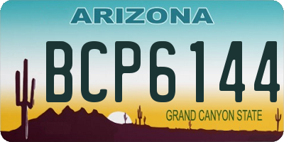 AZ license plate BCP6144