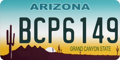 AZ license plate BCP6149