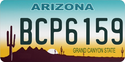 AZ license plate BCP6159