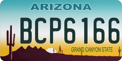 AZ license plate BCP6166