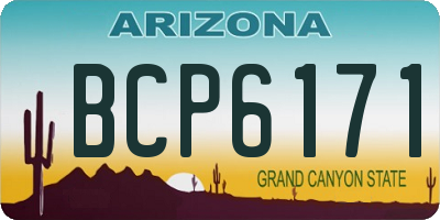 AZ license plate BCP6171